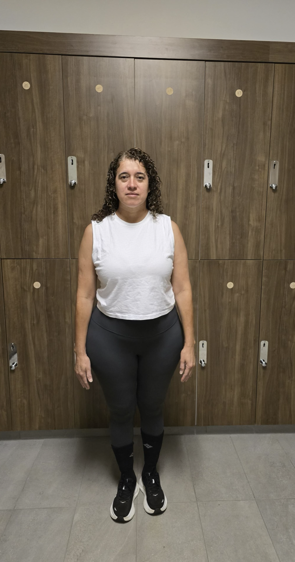 Lorena before — at the start of her coaching journey